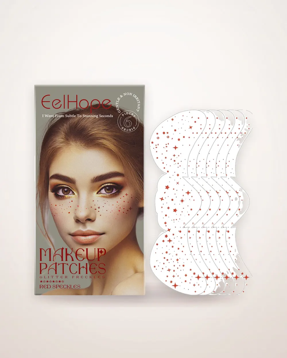 Red Speckled Tattoo Stickers