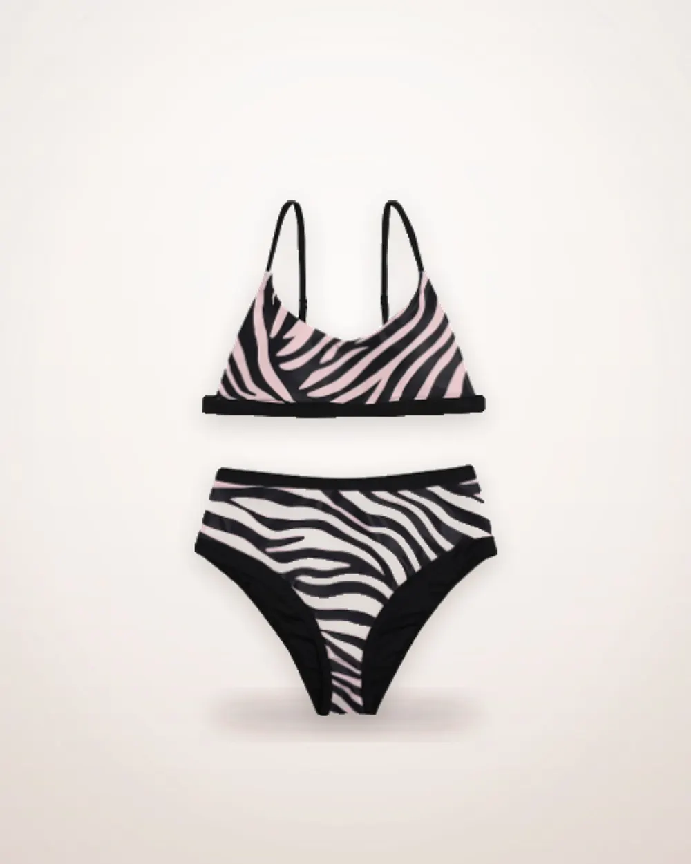 High-Waist Printed Bikini Set