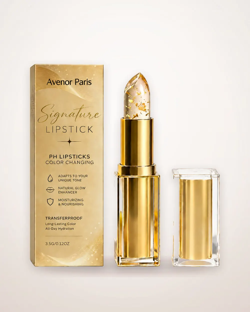 Gold Foil Temperature-Changing Lipstick