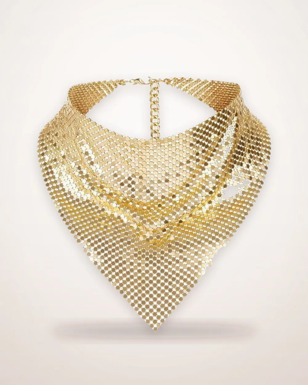 Geometric Sequined Mesh Square Earrings