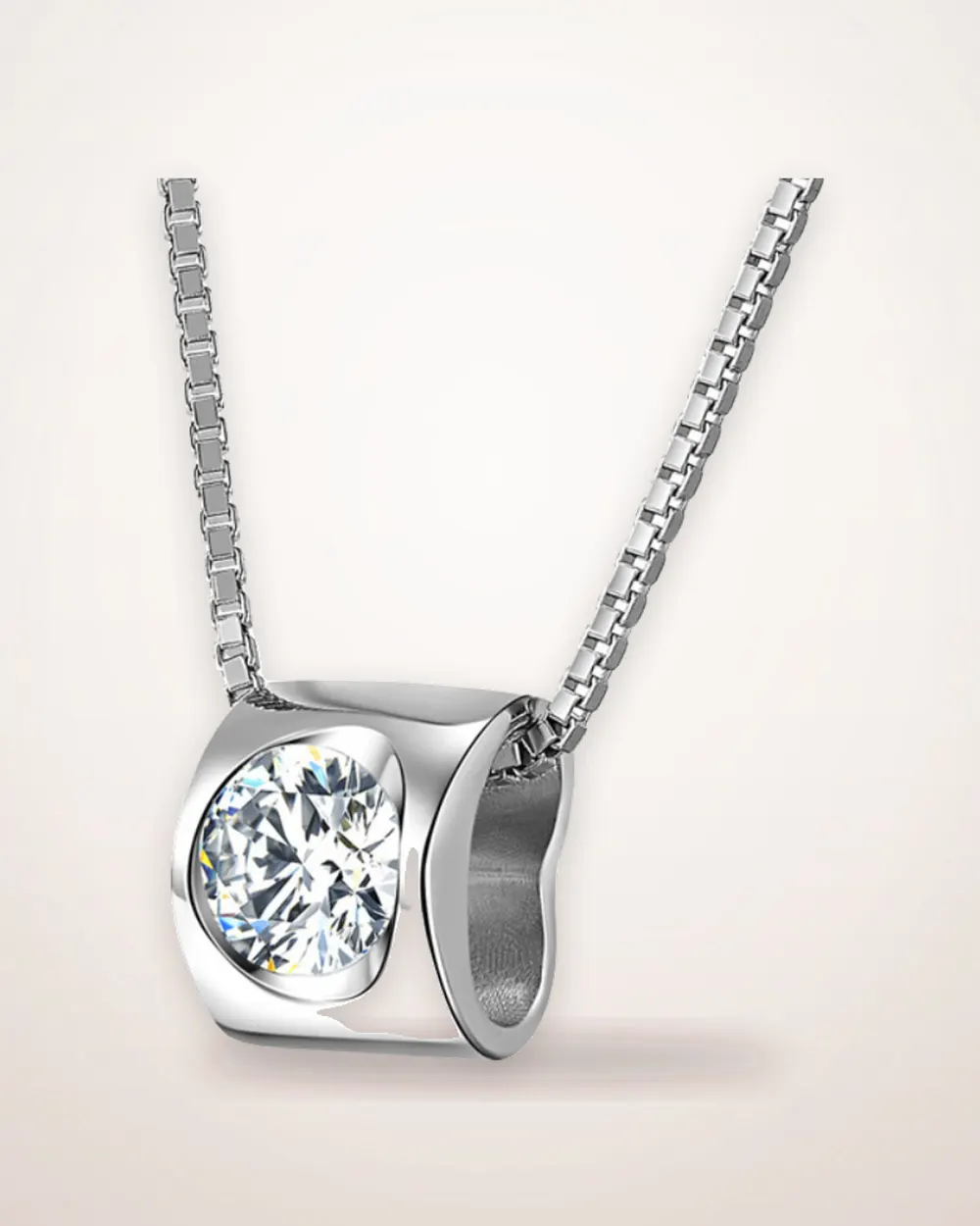 Heart-Shaped 925 Silver Pendant