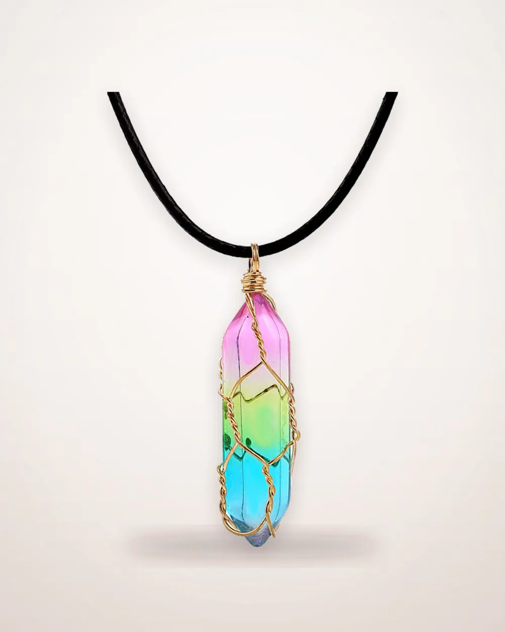Geometric Clear Crystal Necklace