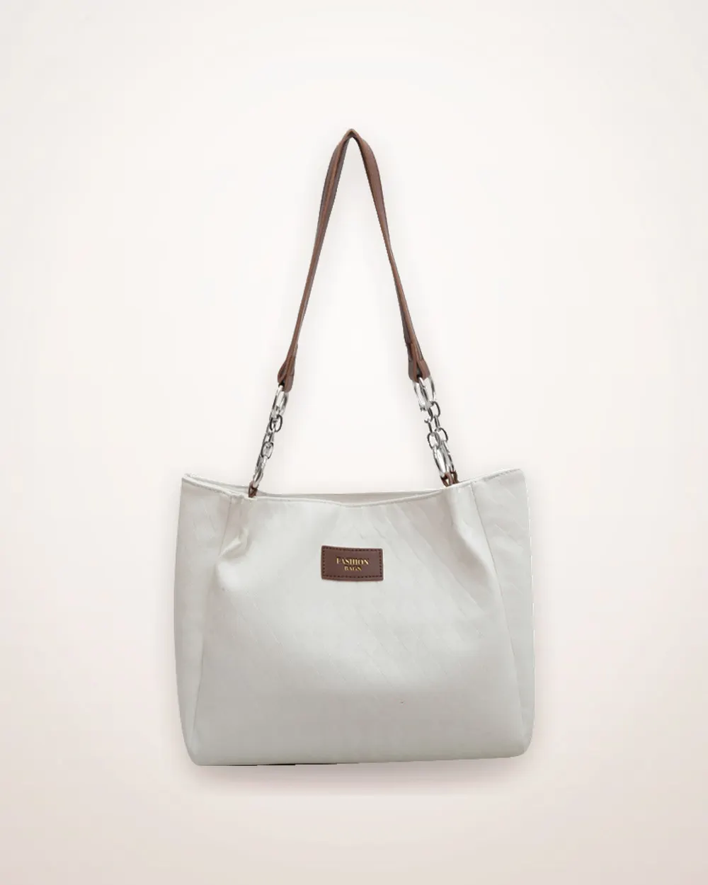 Rhombus Pattern Chain Shoulder Tote