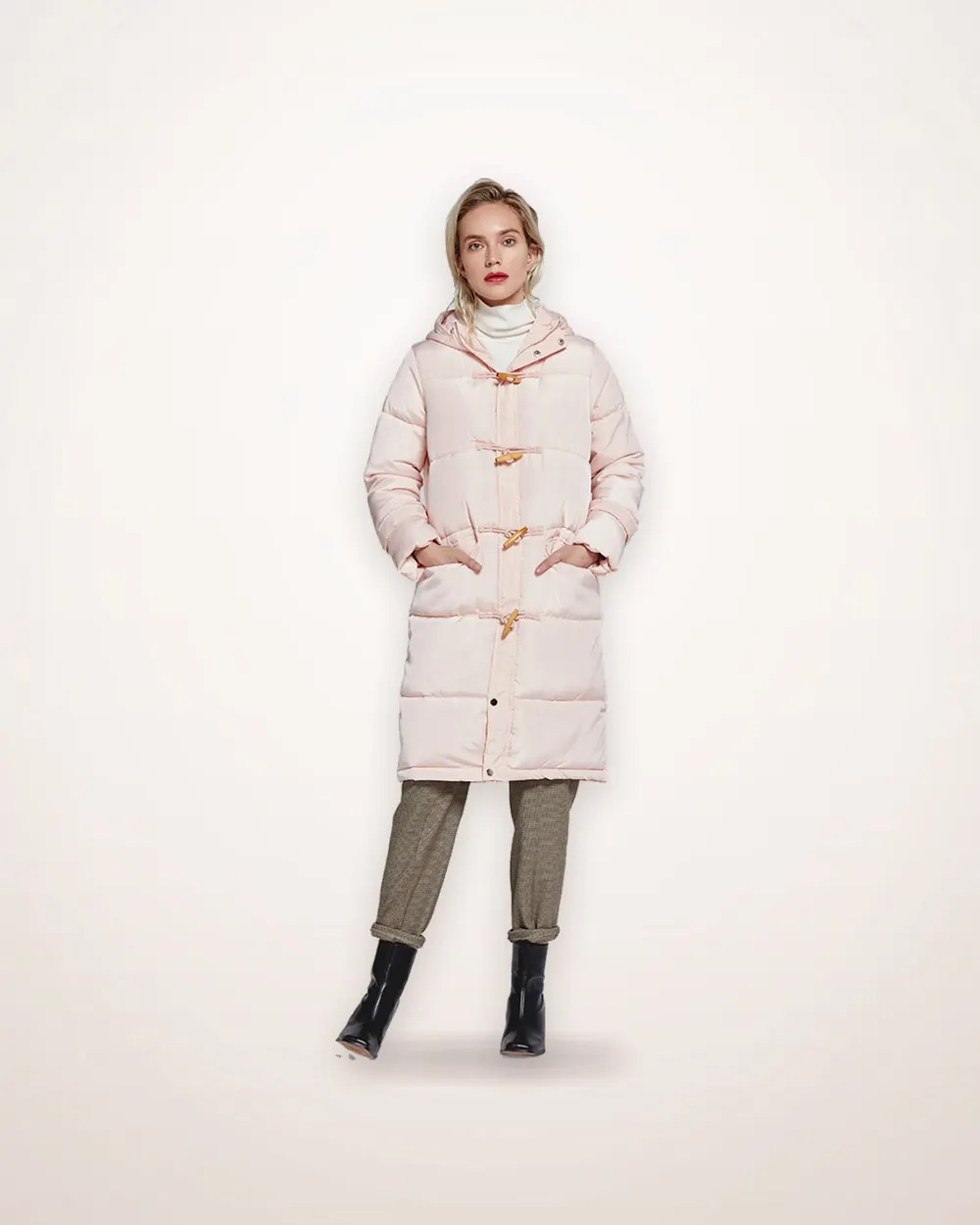 Longline Hooded Cotton Coat
