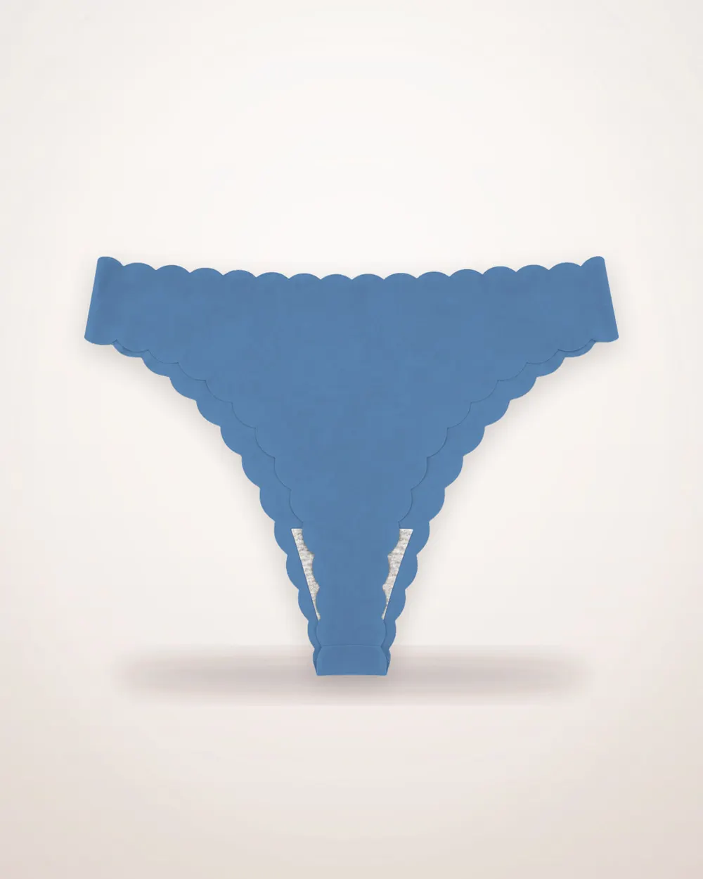 Wave Lace Low-Rise Thong in Navy