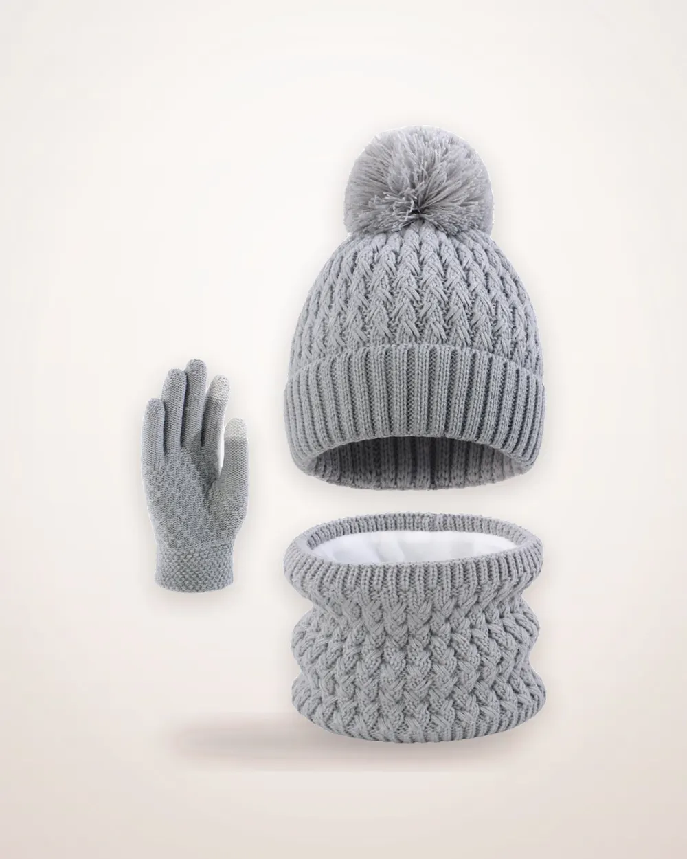 Children's Knitted Hat, Scarf and Gloves Set