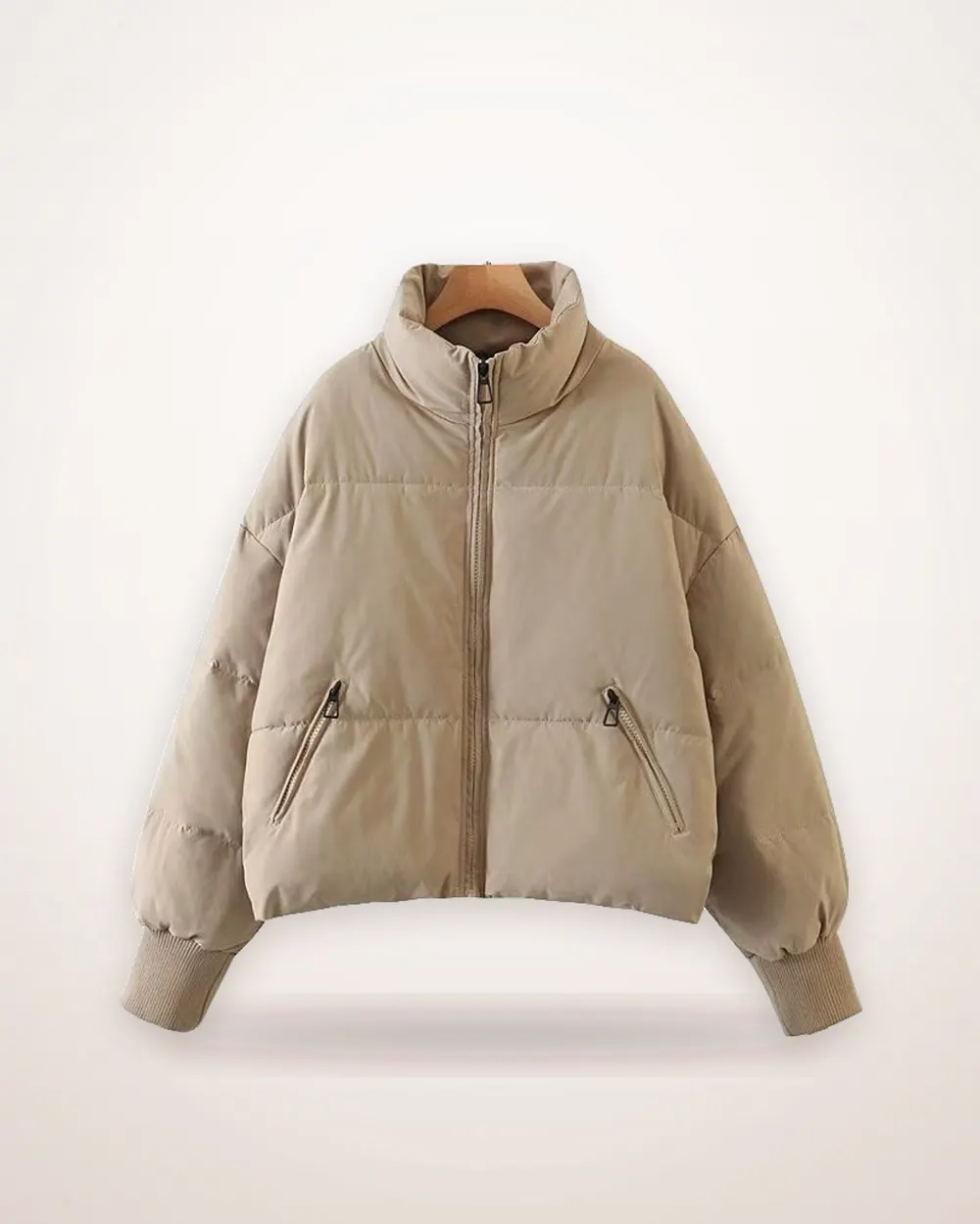 Stand Collar Down Cotton Puffer Jacket