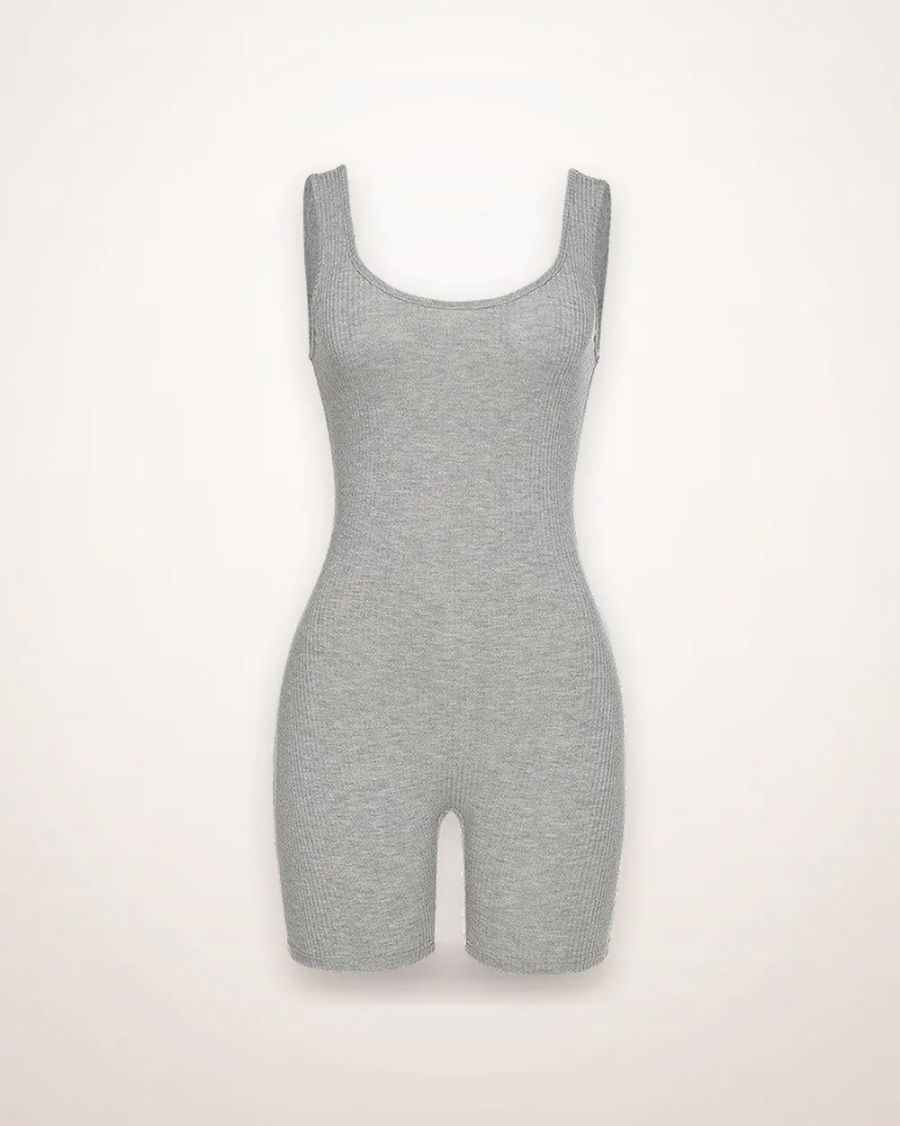 Slim Short Jumpsuit in Breathable Fabric