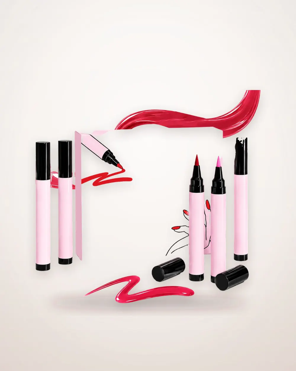 Five-Piece Quick-Dry Nail Polish Pen Set