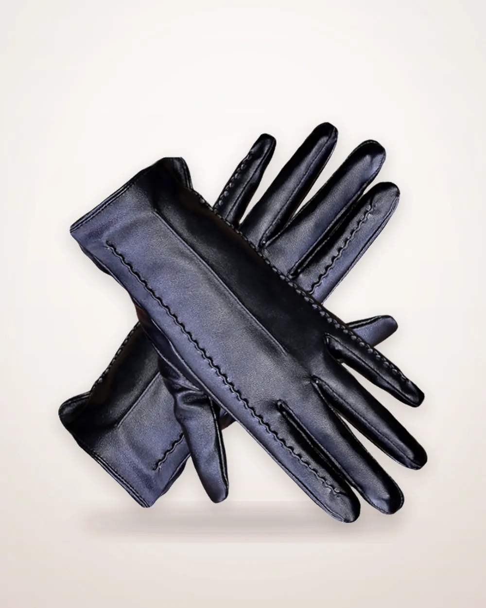 Faux Leather Touch Screen Gloves