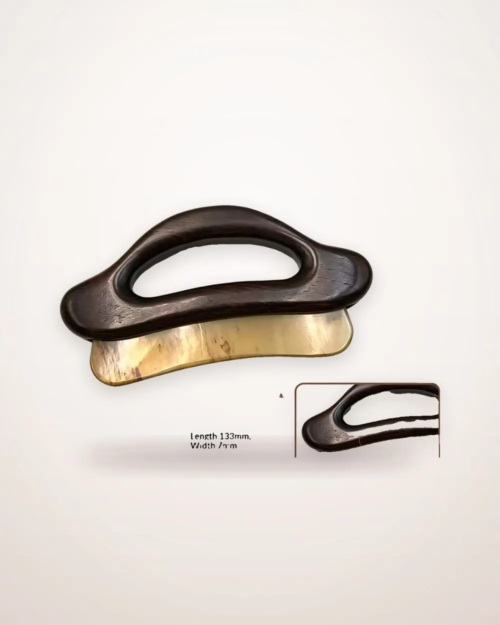 Sandalwood and Ox Horn Gua Sha and Comb Set