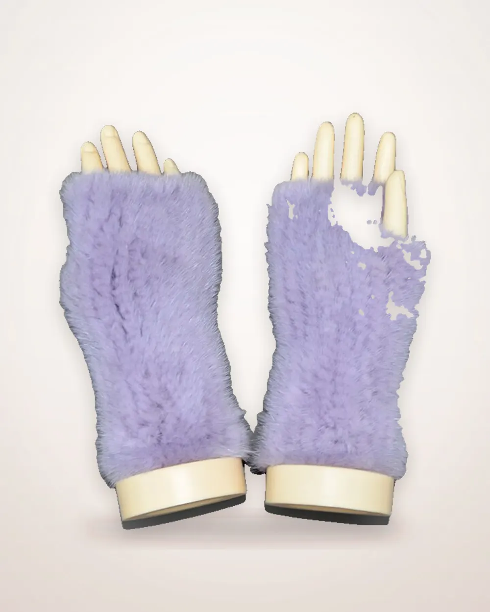 Half-Finger Fur Winter Gloves