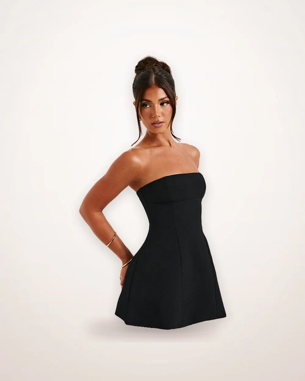 High-Waist Backless Tube Mini Dress