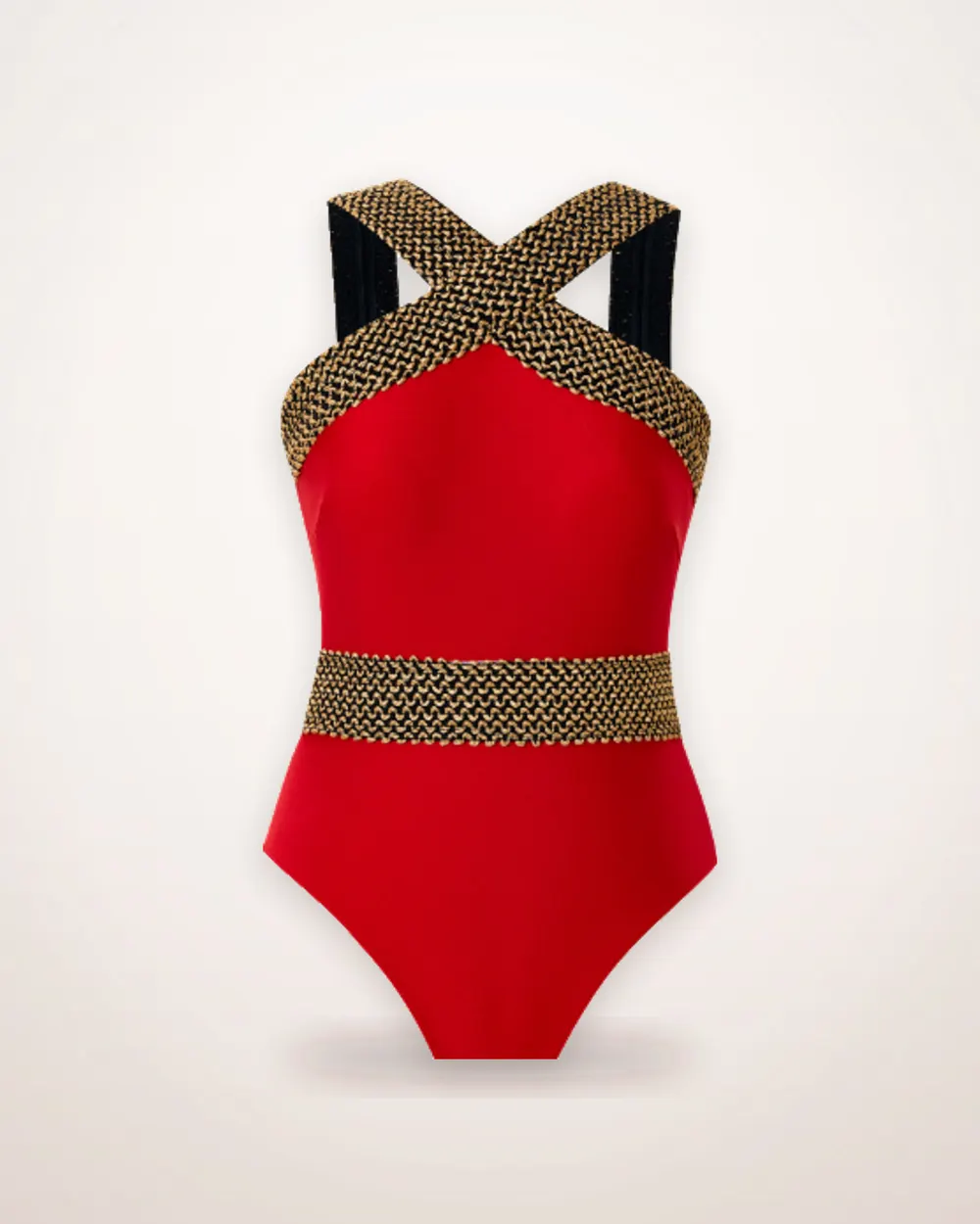 Solid One-Piece Swimsuit with Soft Chest Pads