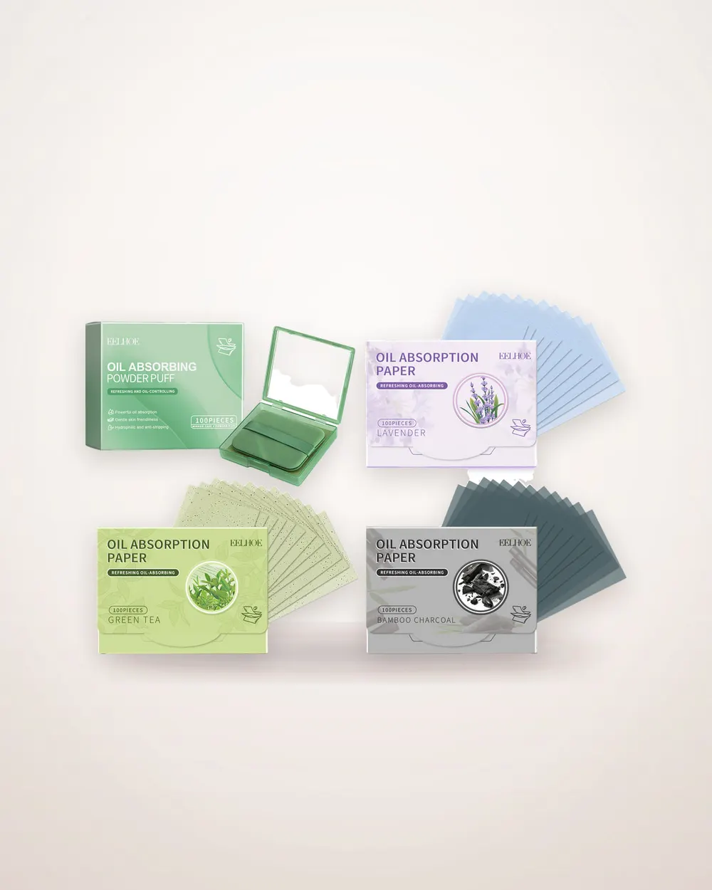 Linen Fiber Oil-Absorbing Face Papers with Mirror