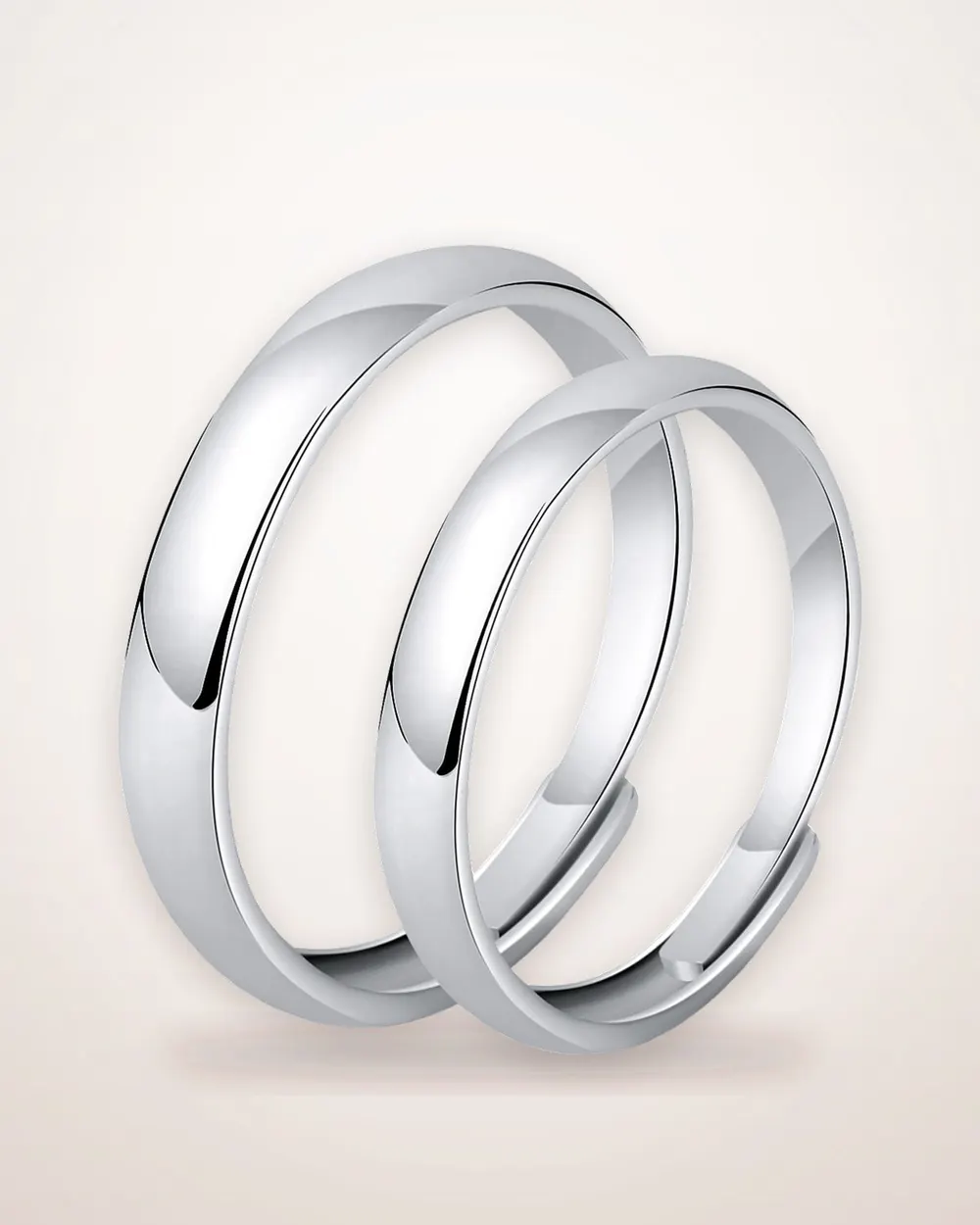 Crown Motif Open Couple Ring