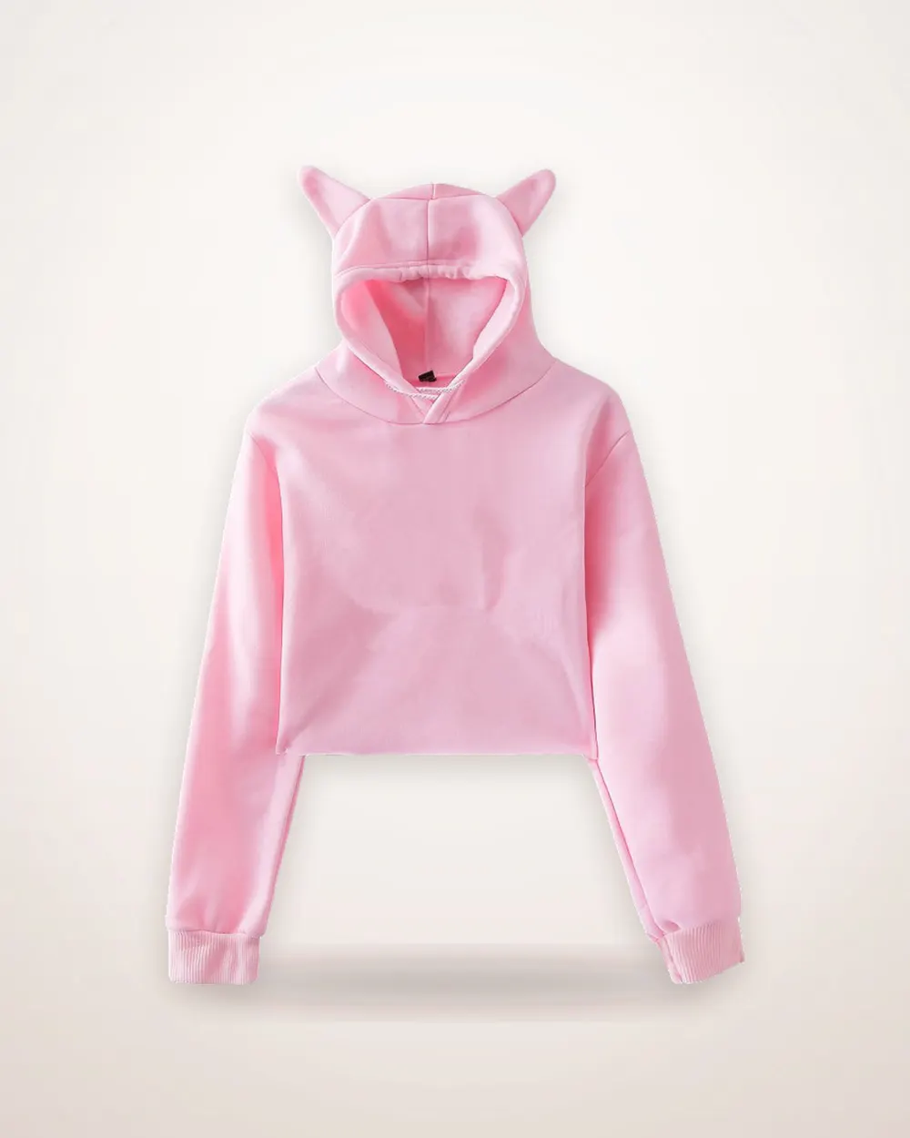 Soft Cotton Cropped Hoodie