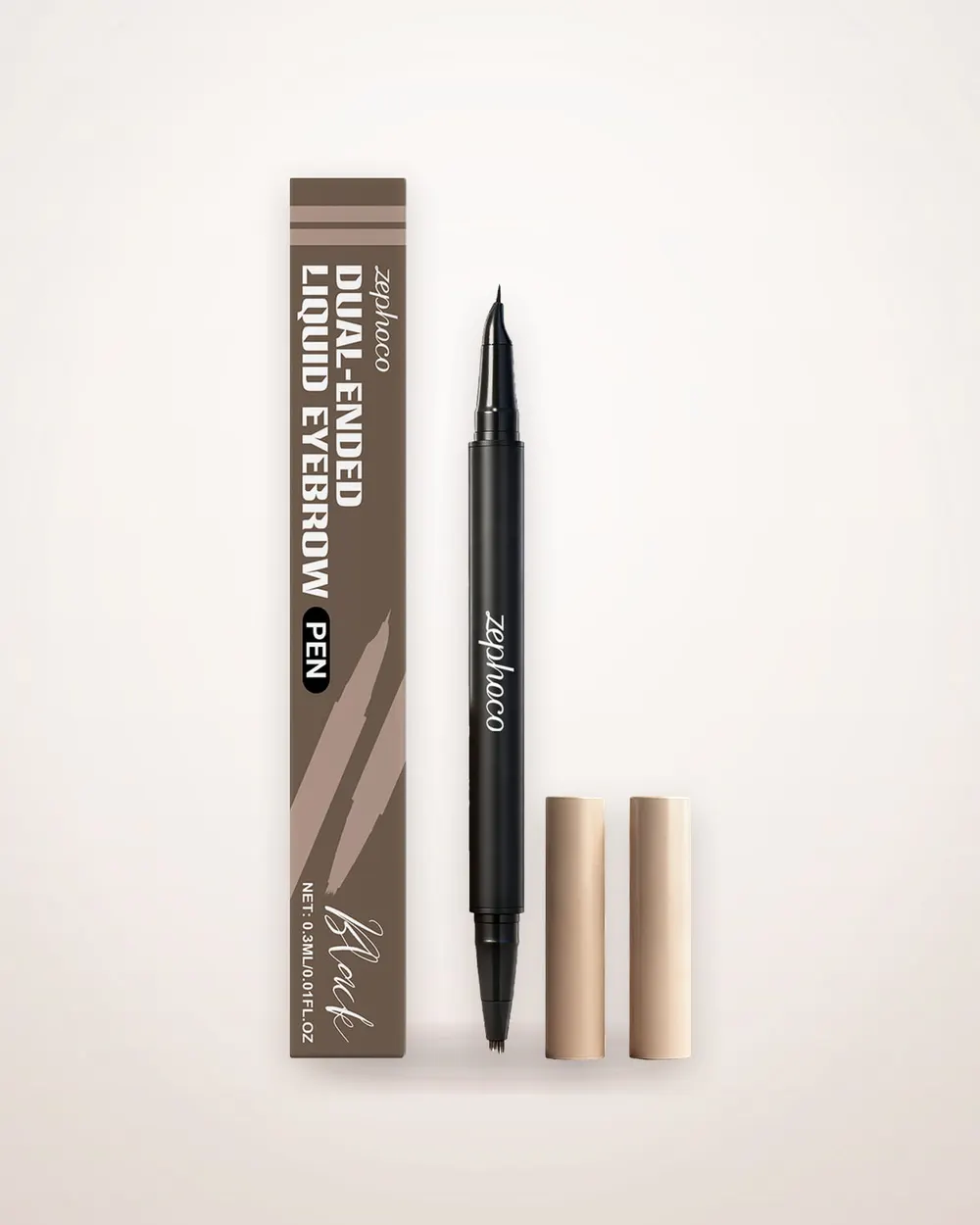 2-in-1 Black Eyebrow Pencil and Eyeliner