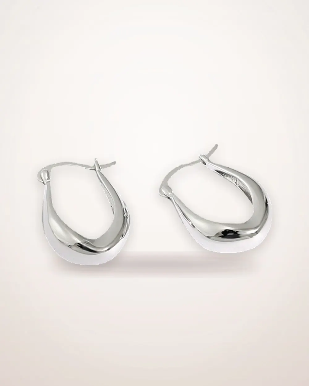 U-Shape Sterling Silver Earrings