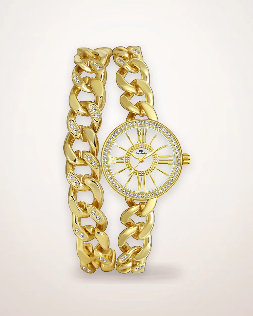 Round Dial Chain Bracelet Watch