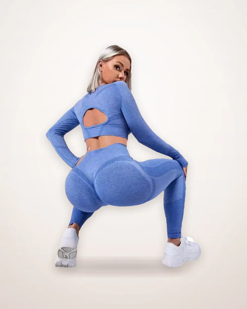 Seamless High-Waist Yoga Two-Piece Set