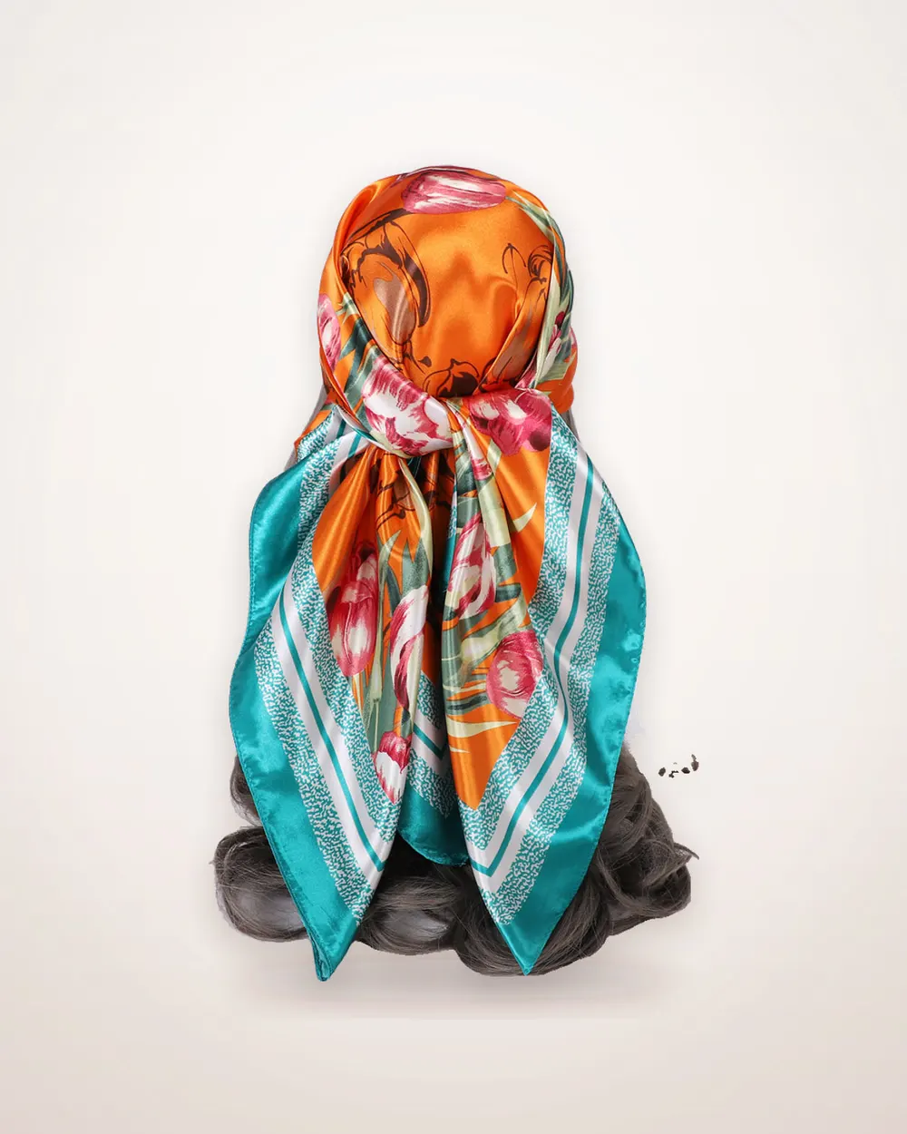 Printed Square Silk-Touch Scarf