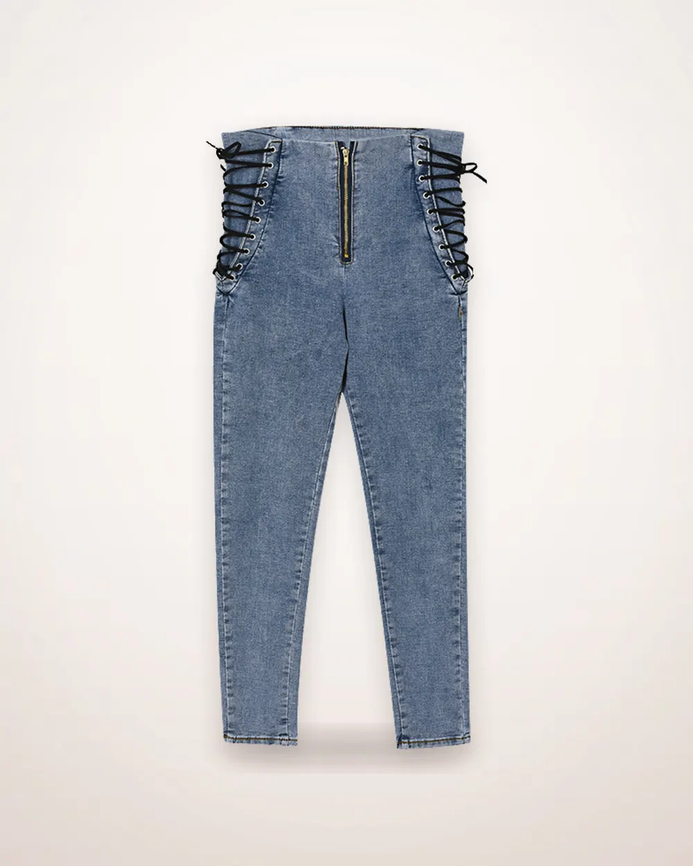 High-Waist Cropped Skinny Jeans