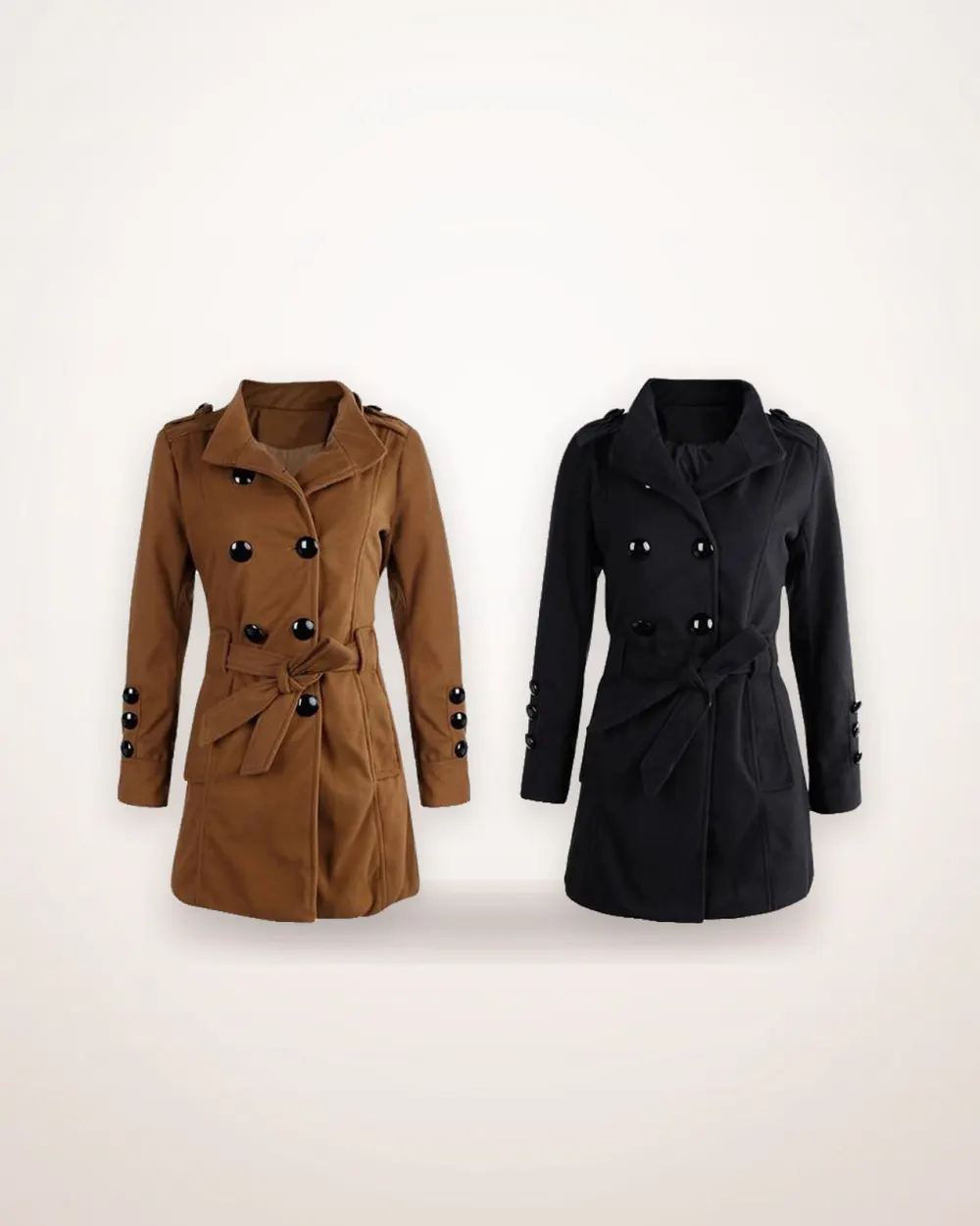 Slim Stand Collar Trench Coat