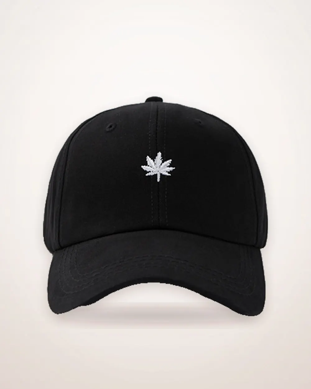 Maple Leaf Embroidered Cotton Cap
