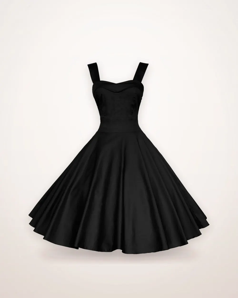 Retro High-Waist Backless Swing Dress