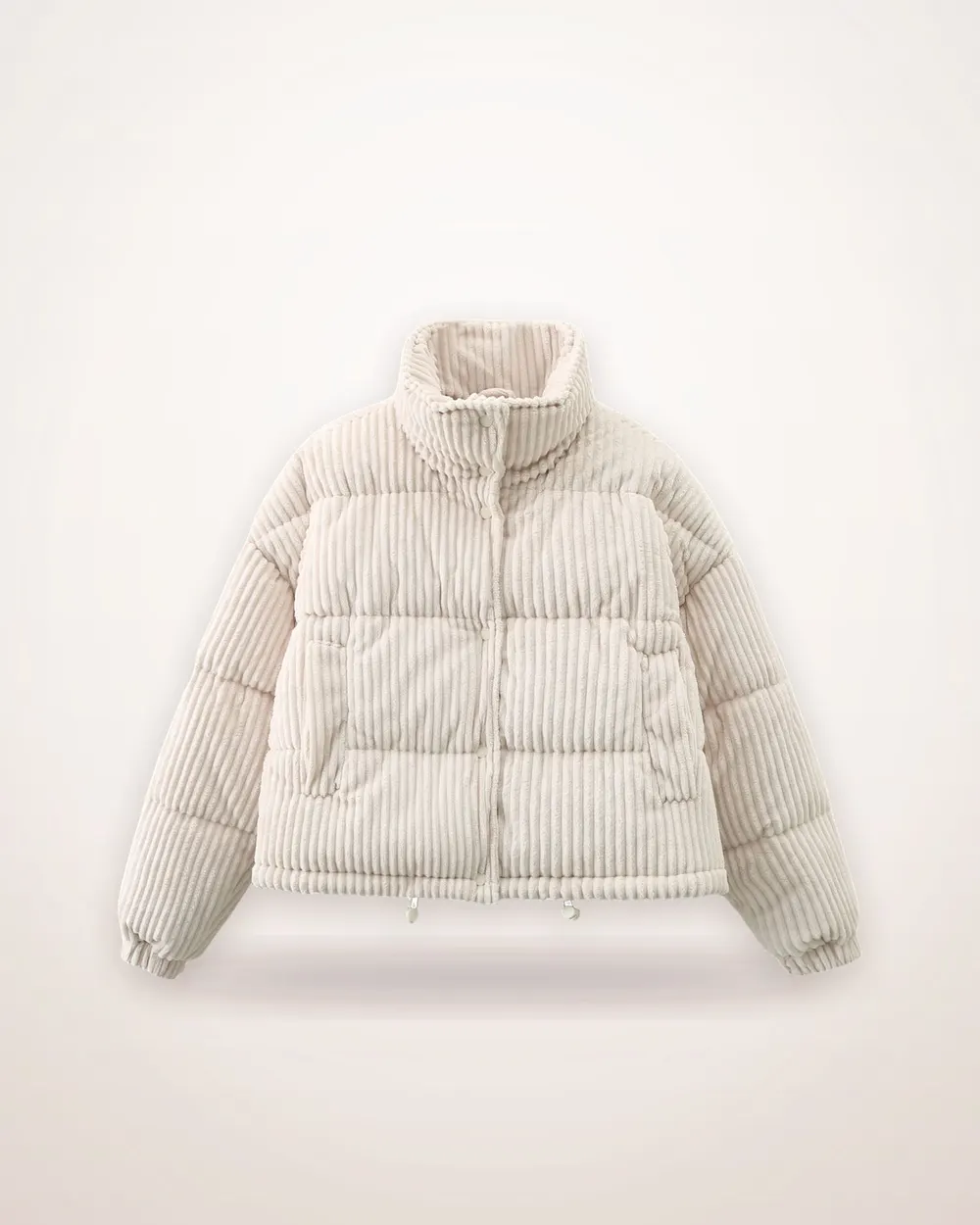 Short Corduroy Puffer Jacket