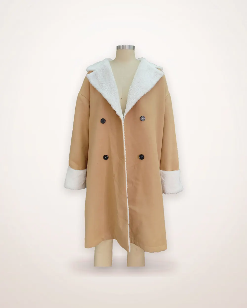 Wide Sleeve Solid Color Coat