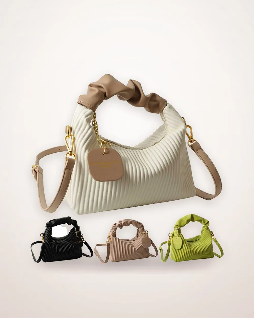 Pleated Cloud Crossbody Bag