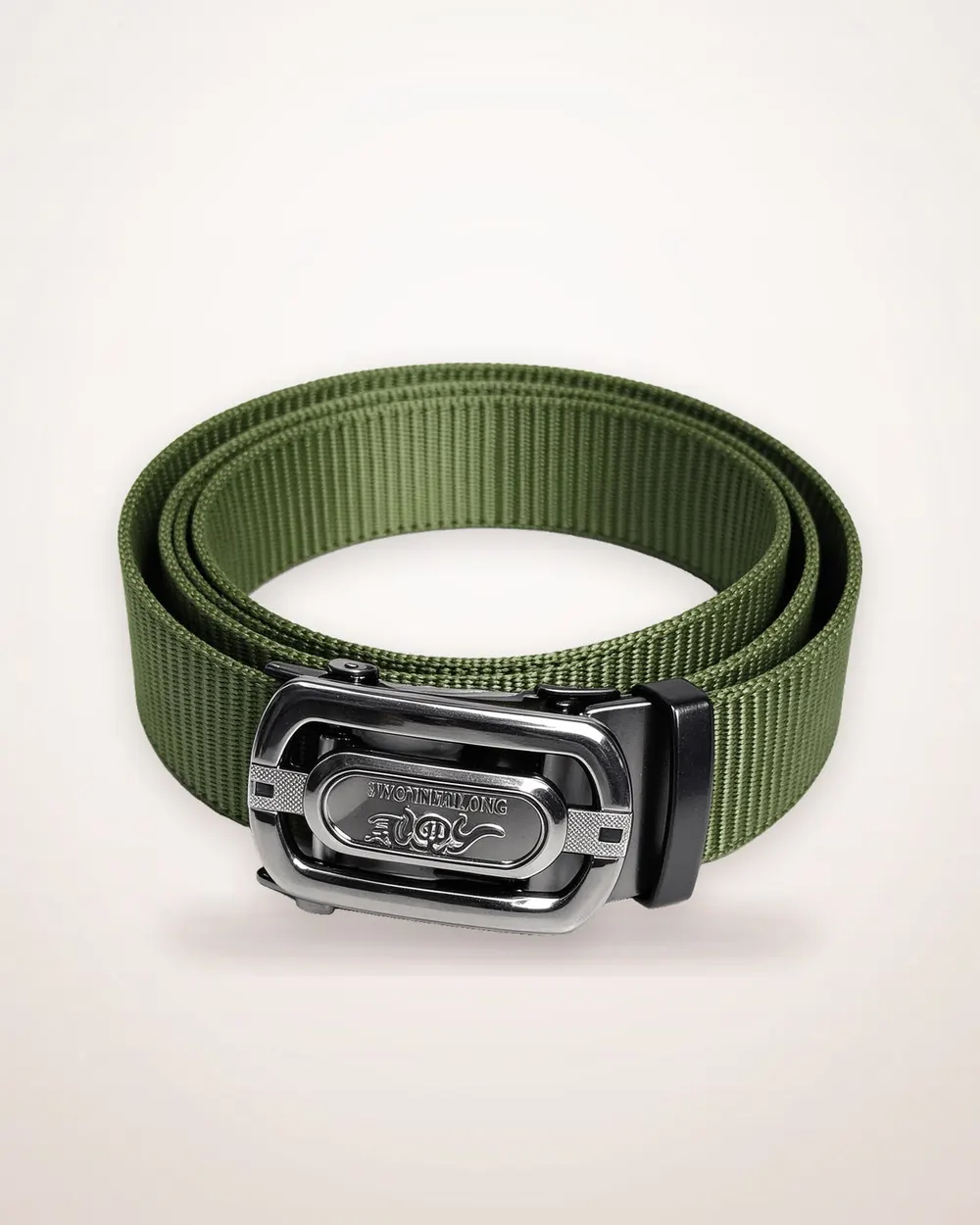 Army Green Nylon Belt with Auto Buckle