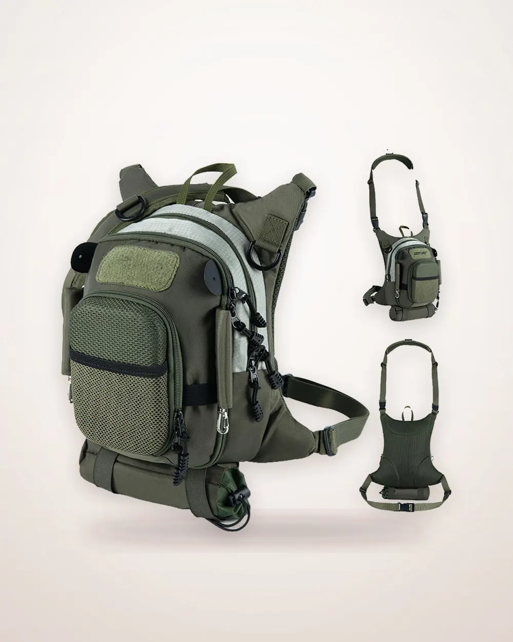 Military Green Fly-Fishing Waist Bag