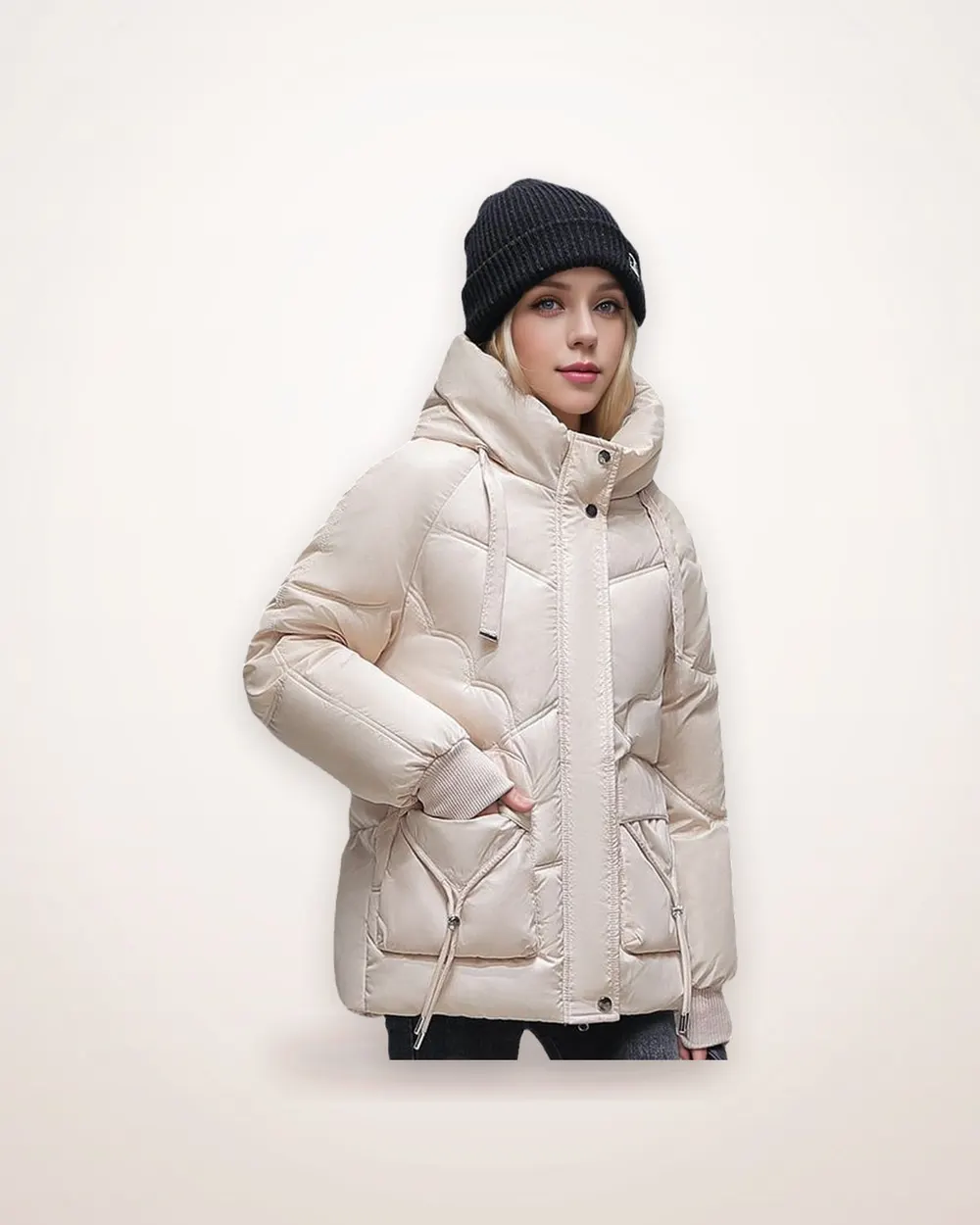 Loose Quilted Down Cotton Winter Jacket