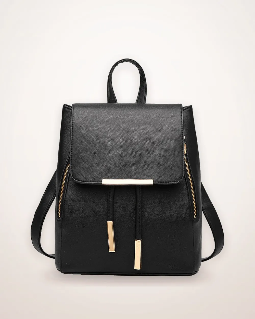 Soft Matte PU Leather Bucket Backpack