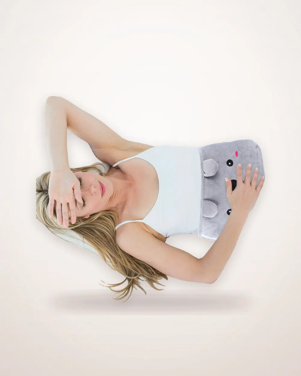 Plush Waist Warmer with Hot Water Bottle