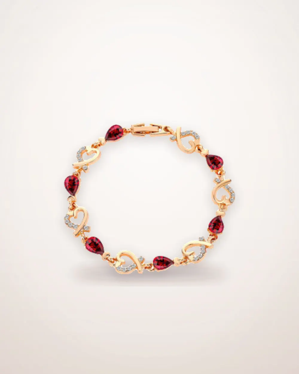 Hollow Heart Rhinestone Bracelet