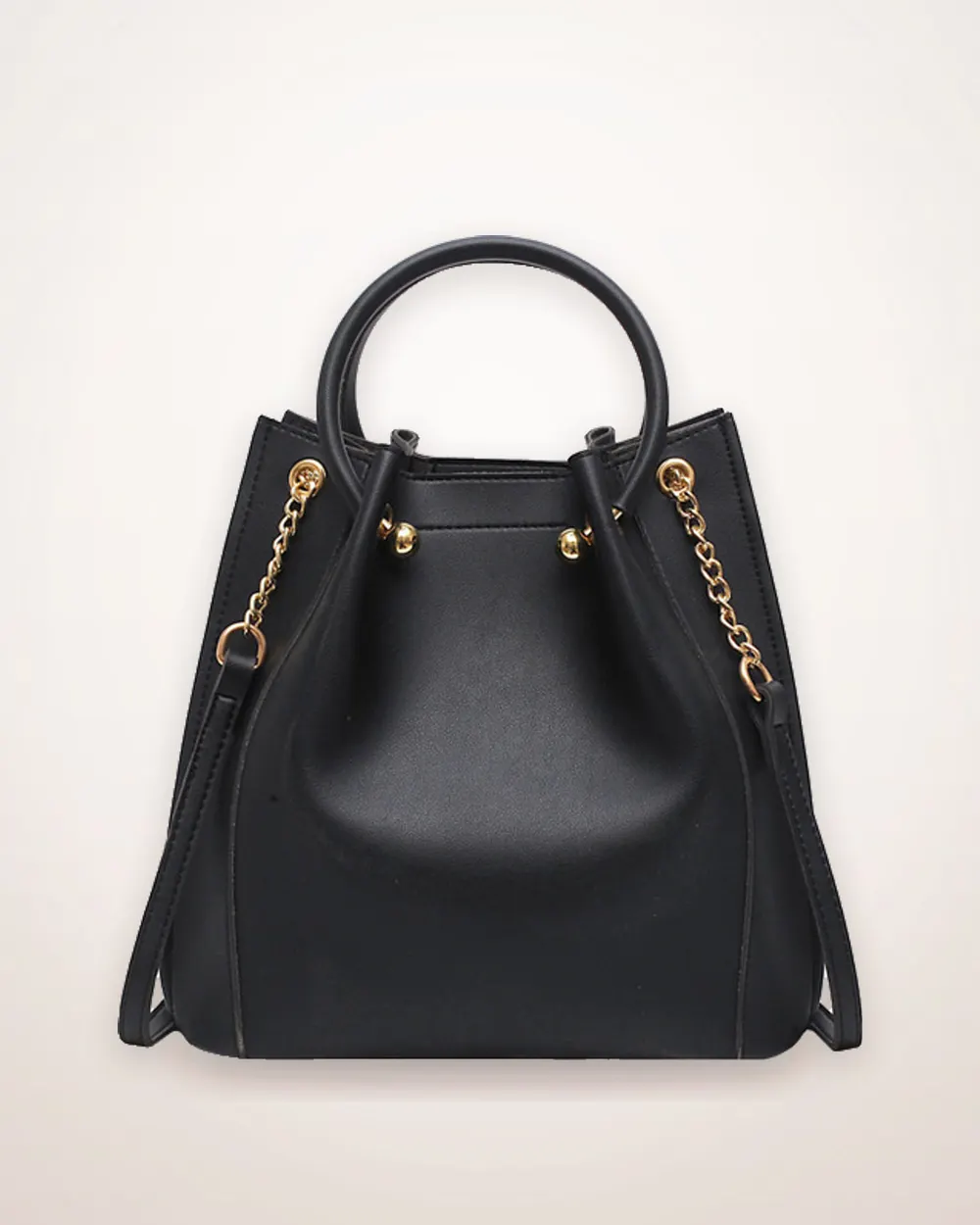 Rounded PU Bucket Bag