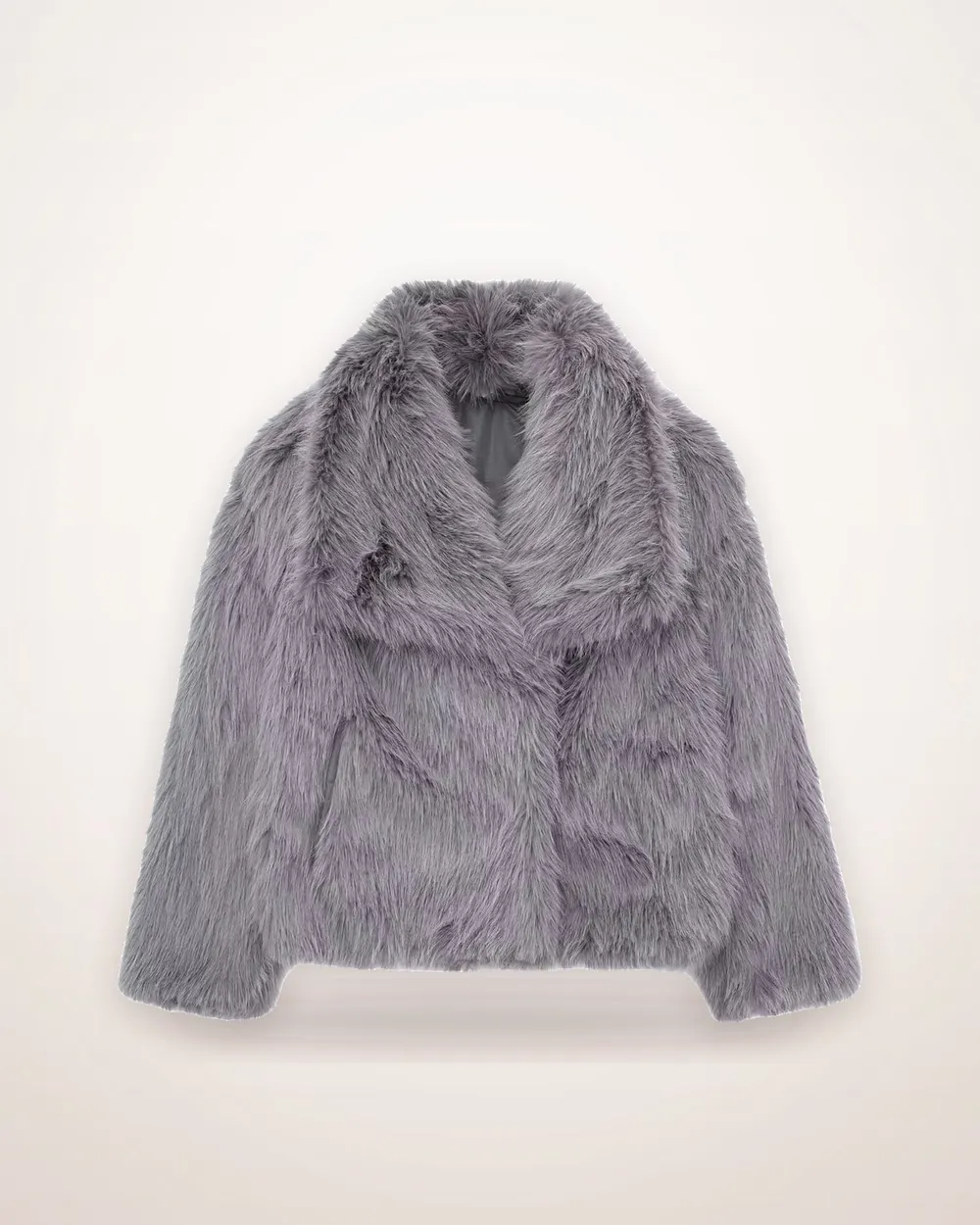 Plush Pile Lapel Coat