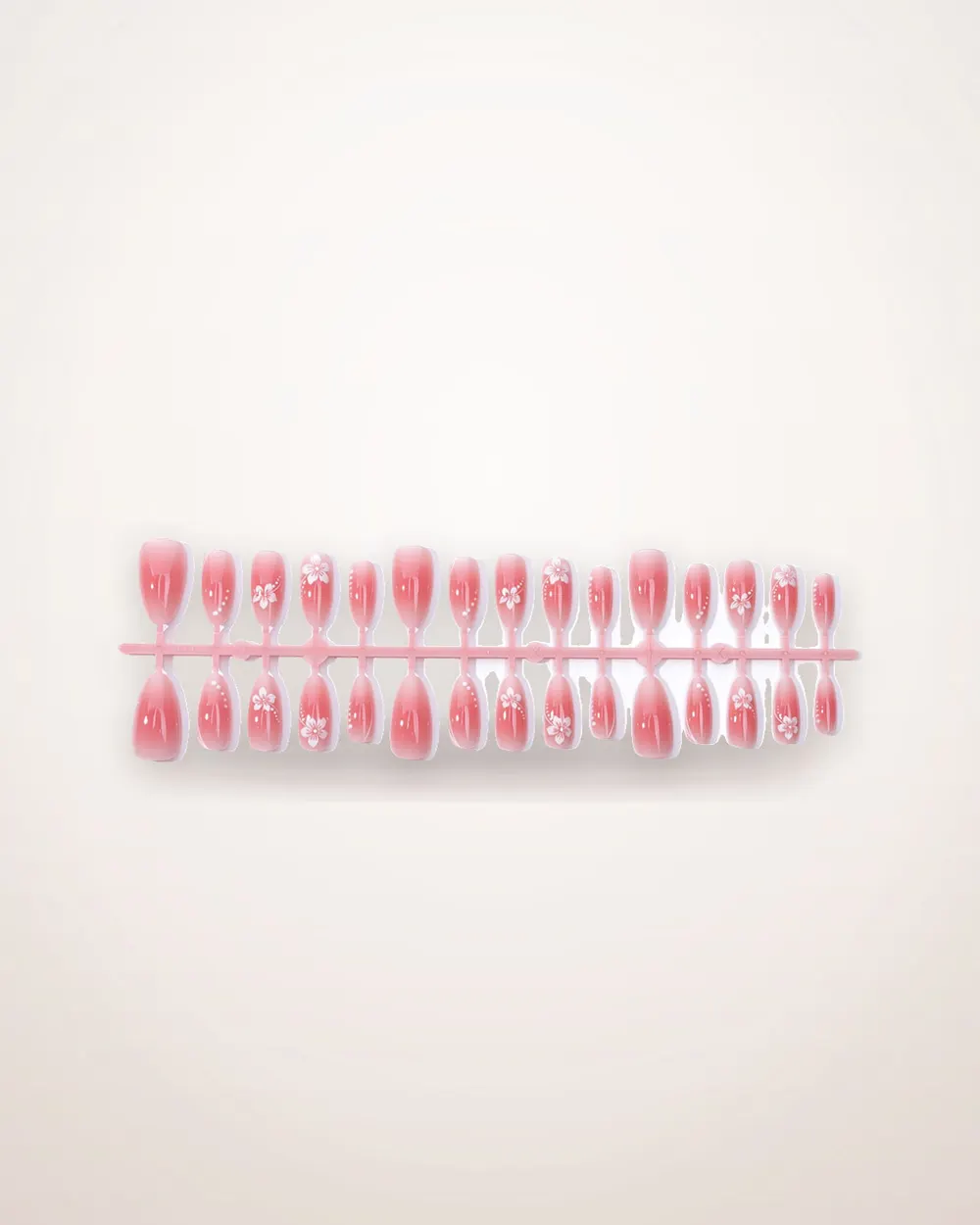 30-Piece Floral Cat Eye Press-On Nails
