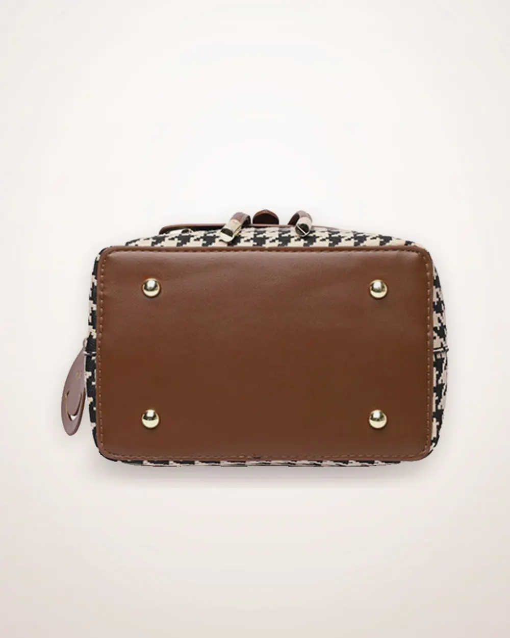 Houndstooth Check PU Backpack