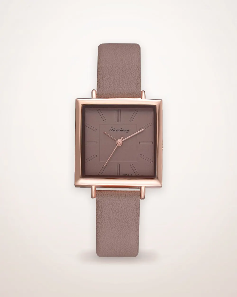 Square Crystal Leather Bracelet Watch