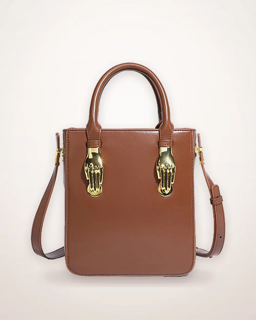 Square Metal Lock Crossbody Bag
