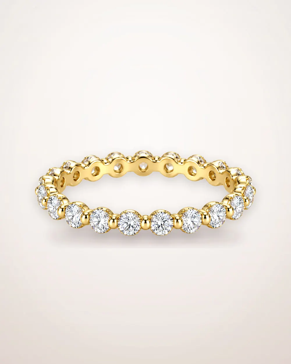 Geometric Circle Zircon Ring