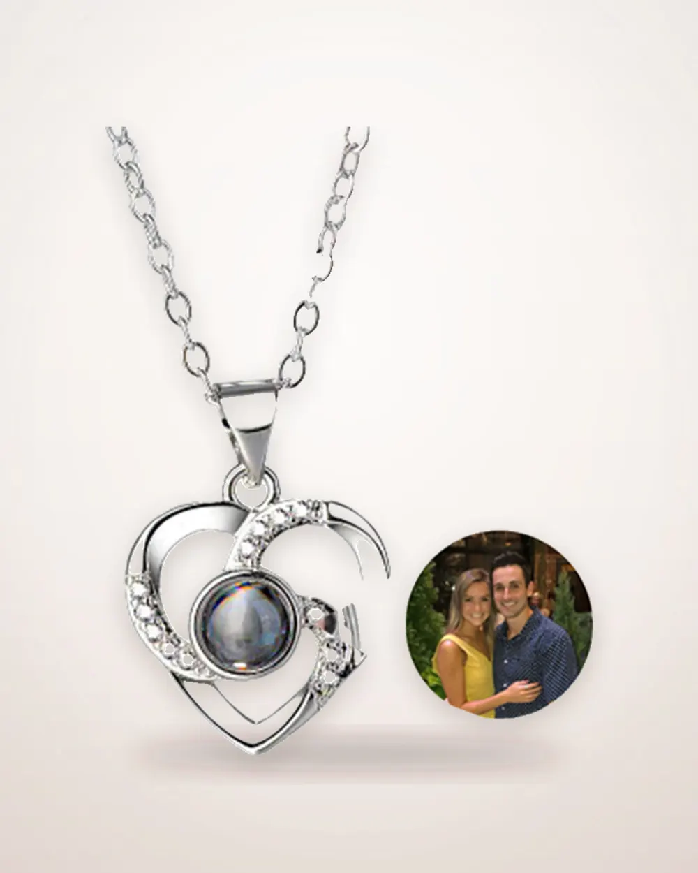 Heart Photo Projection Necklace