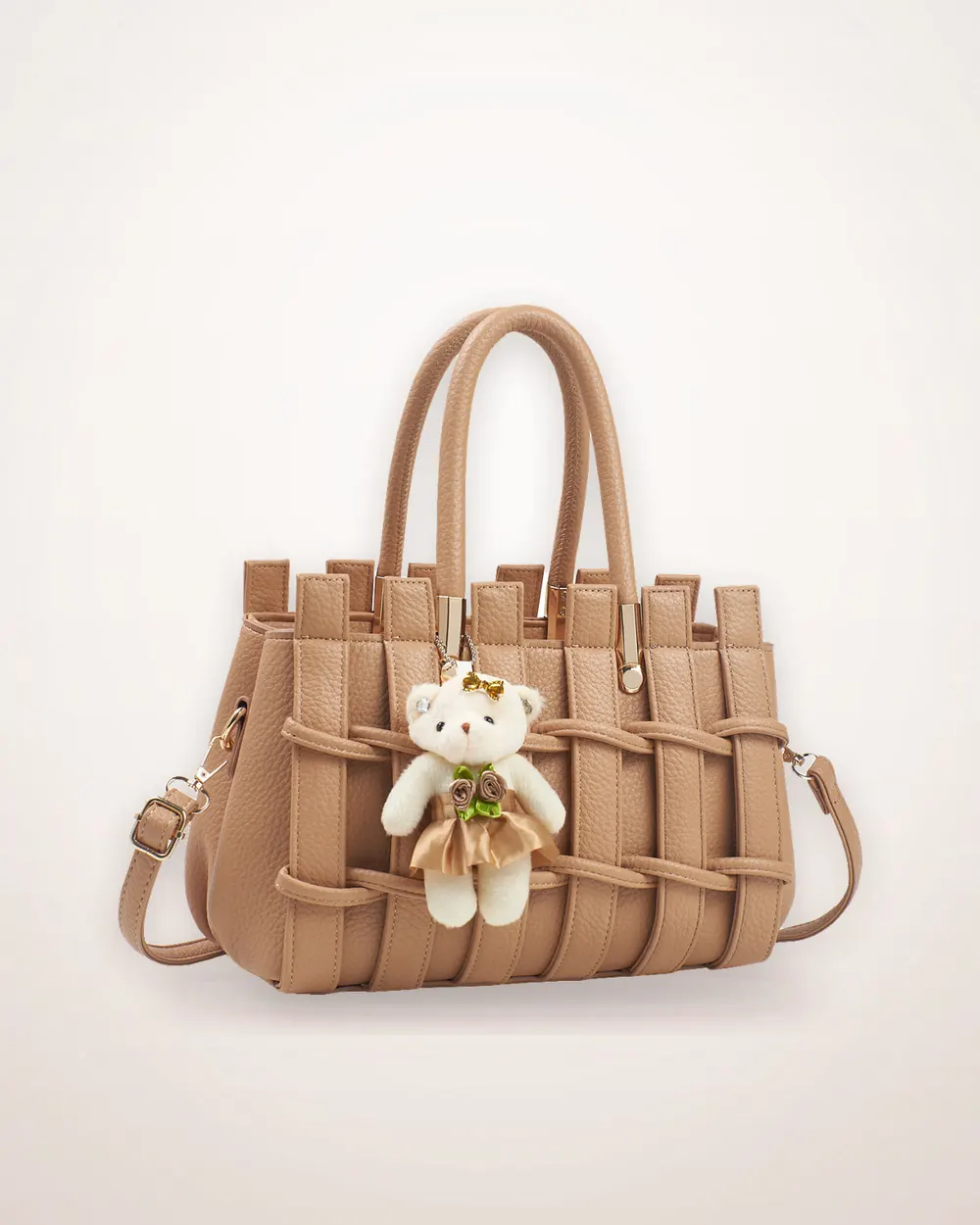 Hand-Woven PU Shoulder Bag