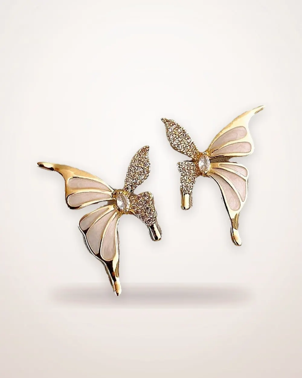 Rhinestone Butterfly Stud Earrings