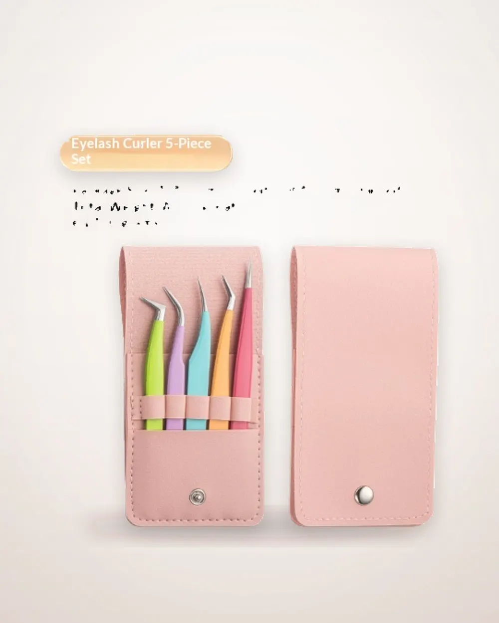 5-Piece Stainless Steel Lash Tweezer Set